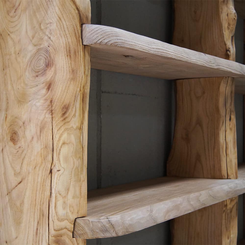 Libreria Legno Massello Di Castagno Wood Big Falegnameria900 Mobili In Legno Su Misura