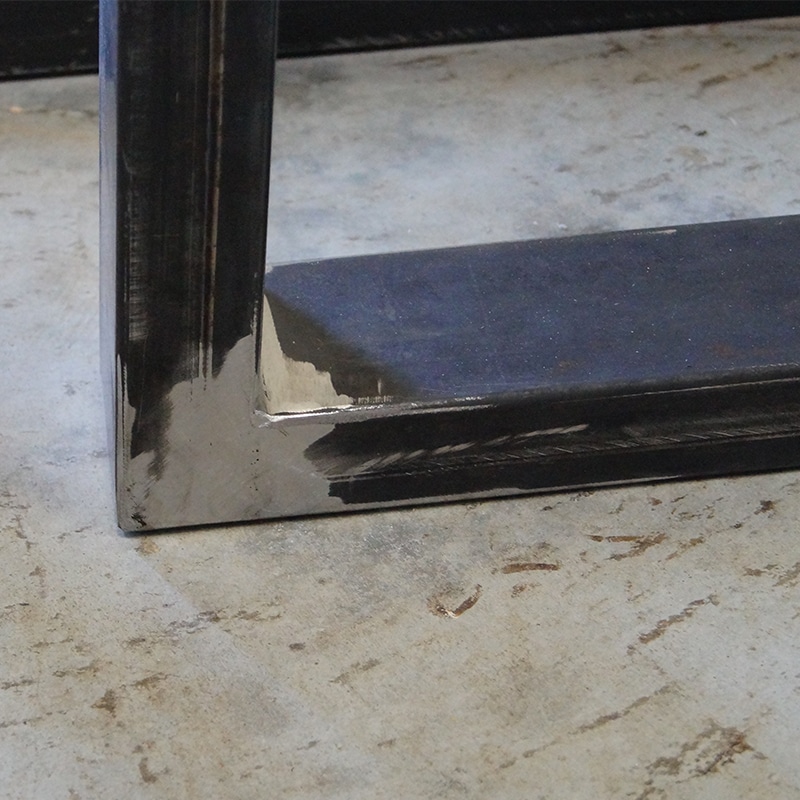 Gambe in ferro per tavolo in legno massello modello Trapezio - immagine 4