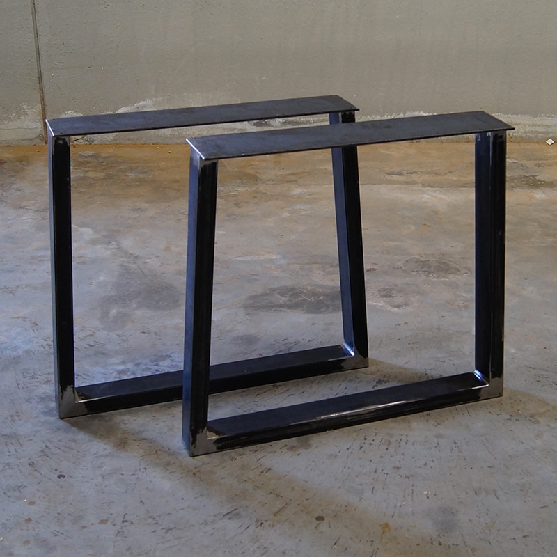 Gambe in ferro per tavolo in legno massello modello Trapezio - immagine 3