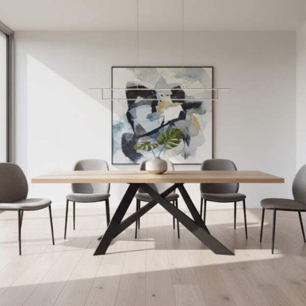 Tavolo legno massello di rovere - Metal